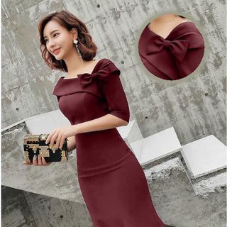 Đầm trễ vai đuôi cá sang trọng hàng