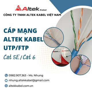 Cáp mạng UTP/FTP cat5e, cat 6 Altek Kabel chính hãng giá sỉ