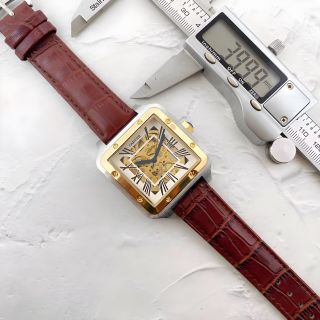 ĐỒNG HỒ NAM DA CƠ CAO CẤP CATIE MẶT VUÔNG 1
