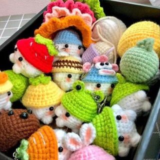 MÓC KHOÁ BẰNG LEN ~ BÉ NẤM CUTIE