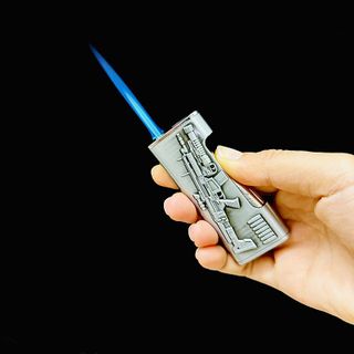 BẬT LỬA KHÈ BẤM NGANG KHẮC NỔI HÌNH CÂY SÚNG - XÀI GAS