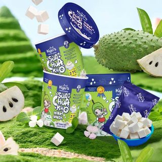 [ 10vị ] Sữa chua khô Kyu's 20G: Dâu, Chuối, Nguyên bản, Chanh Dây - Hỗ trợ tiêu hóa, ngừa biếng ăn