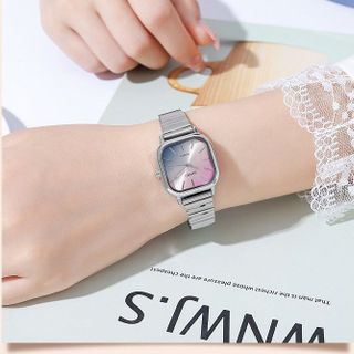 ĐỒNG HỒ NỮ DÂY THÉP KHÔNG GỈ SKMEI CHÍNH HÃNG MẶT VUÔNG THỜI TRANG