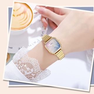ĐỒNG HỒ NỮ DÂY THÉP KHÔNG GỈ SKMEI CHÍNH HÃNG MẶT VUÔNG THỜI TRANG