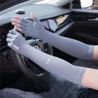 Kem Chống Nắng Chống Tia UV Găng Tay Nam Bảo Vệ Cánh Tay Tay Mùa Hè Băng Lụa Tay Lái Xe Đi Chống Trơn Trượt Câu Cá Băng Giá Tay nửa Ngón