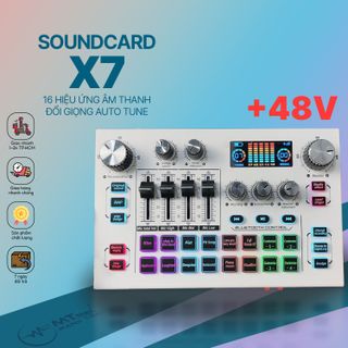 Soundcard X7 Mới Nhất 2024 - Hỗ Trợ Micro 48V, Tích Hợp Hiệu Ứng Auto Tune, Điều Chỉnh Giọng Hát, Nhiều Hiệu Ứng Âm Thanh Cao Cấp