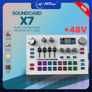 Soundcard X7 Mới Nhất 2024 - Hỗ Trợ Micro 48V, Tích Hợp Hiệu Ứng Auto Tune, Điều Chỉnh Giọng Hát, Nhiều Hiệu Ứng Âm Thanh Cao Cấp