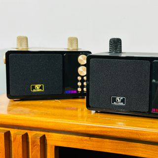 Loa Bluetooth Mini YS-603, Công Suất 40W, Nhỏ Gọn, Âm Thanh Cực Hay, Bass Căng, Đi Kèm 2 Micro Karaoke Thay Đổi Giọng Nói, Bảo Hành 6 Tháng