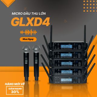 Micro Đầu Thu Lớn GLXD4 - Micro Karaoke Cao Cấp, Hút Âm Tốt, Bắt Sóng Xa Ổn Định, Chống Hú Tuyệt Đối, Điều Chỉnh Riêng Biệt giá sỉ