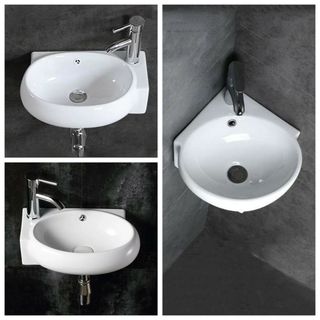 Lavabo treo tường mini phù hợp với không gian nhà tắm nhỏ mã W05C giá sỉ