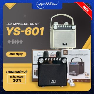 Loa Bluetooth Mini YS-601, Công Suất 35W, Nhỏ Gọn, Âm Thanh Cực Hay, Bass Căng, Đi Kèm 2 Micro Karaoke Thay Đổi Giọng Nói, Bảo Hành 6 Tháng