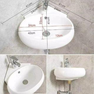 Lavabo treo tường mini phù hợp với không gian nhà tắm nhỏ mã W05C
