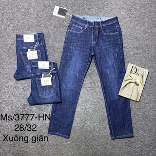 Quần jean nam xanh form rộng ống suông thời trang giá sỉ