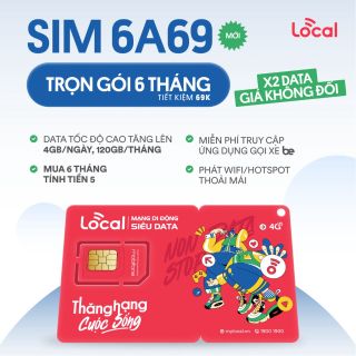 SIM LOCAL A69 - ĐATA TỐC ĐỘ CAO