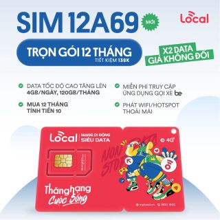 SIM LOCAL A69 - ĐATA TỐC ĐỘ CAO
