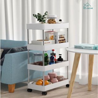 Kệ Đẩy 4 Tầng Khung Chân Inox 71x40x22