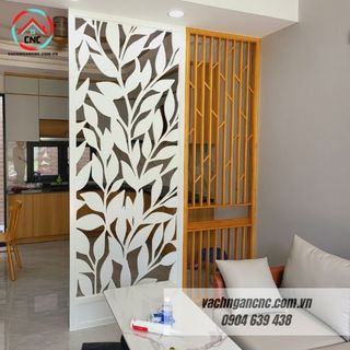 15 Mẫu vách ngăn phòng khách và bếp bằng gỗ sang trọng