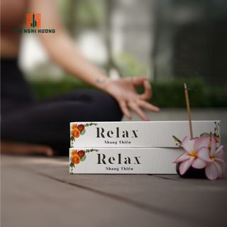 Thanh Hương Thư Giãn - Nhang Thiền Relax - Nhang Sạch Không Hóa Chất, Liệu Pháp Mùi Hương Yoga- Thiền Định. Cao 20cm, 60gr.