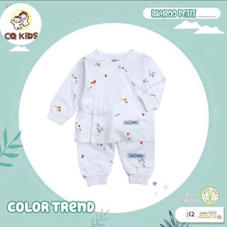 Bộ Quần Áo Dài Tay Cúc Chéo - CQ Baby 100% Cotton