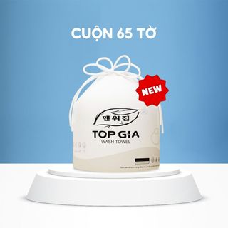 Khăn lau mặt đa năng dùng 1 lần Top Gia túi cuộn 65 tờ