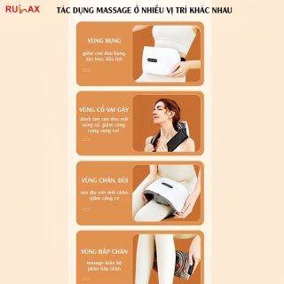 Đai Massage Bụng RULAX, Hỗ Trợ Giảm Đau Nhức, Bi Đá Kết Hợp Hồng Ngoại, Giảm Đau Bụng Cho Người Viêm Đại Tràng, Táo Bón