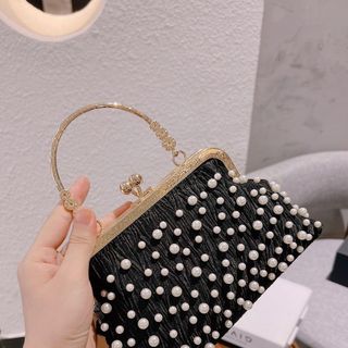Túi xách quảng châu Túi Đi Tiệc Lụa Đính Ngọc - 09B5460  (Chuyên sỉ túi xách sll, balo, ví, thắt lưng, túi Laptop)