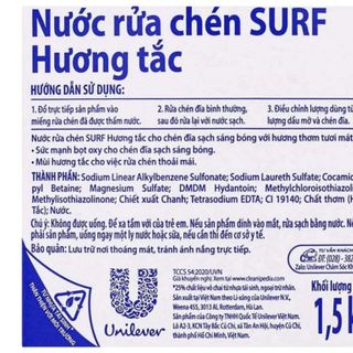 Nước rửa chén Surf hương tắc 1.5kg