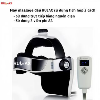 Máy Massage Đầu RULAX Thông Minh, Kết Nối Bluetooth, Xoa Bóp Túi Khí, Mát Xa Nhiệt | BH 12 Tháng |