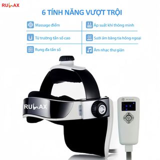 Máy Massage Đầu RULAX Thông Minh, Kết Nối Bluetooth, Xoa Bóp Túi Khí, Mát Xa Nhiệt | BH 12 Tháng |
