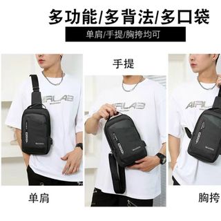 TÚI ĐEO CHÉO, ĐEO NGỰC NAM NỮ VẢI CANVAS CHỐNG NƯỚC, CHỐNG TRỘM TÍCH HỢP CỔNG SẠC WH608 - WINNIE HOUSE