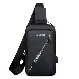 TÚI ĐEO CHÉO, ĐEO NGỰC NAM NỮ VẢI CANVAS CHỐNG NƯỚC, CHỐNG TRỘM TÍCH HỢP CỔNG SẠC WH610 - WINNIE HOUSE