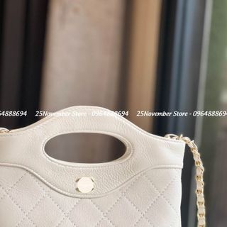 𝐓𝐔́𝐈 𝐗𝐀́𝐂𝐇  Nữ Cao Cấp 𝟐𝟒𝐂 𝐌𝐈𝐍𝐈 𝟑𝟏 𝐁𝐀𝐆 Màu Trắng