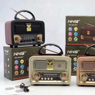 Đài radio NNS-8091BT có bluetooth FM-AM/FM/SW hình thức Siêu Phẩm cổ điển sang trọng,loa to ,tích hợp pin sạc giá sỉ