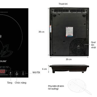 BẾP HỒNG NGOẠI SUNHOUSE SHD-6013KB CAO CẤP