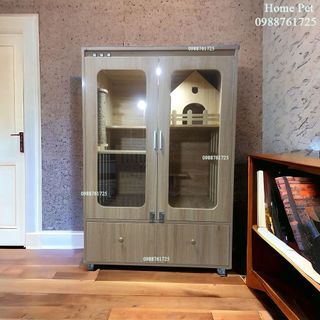 Chuồng Mèo Gỗ MDF Chống Ẩm, Nhà Cho Thú Cưng 130cm x 90cm