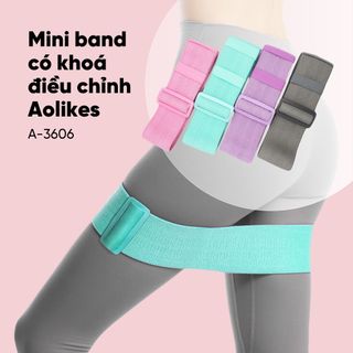 Dây Mini Band, Dây Đàn Hồi Kháng Lực Tập Chân Mông Miniband Aolikes AL 3606 Có Khóa Điều Chỉnh giá sỉ