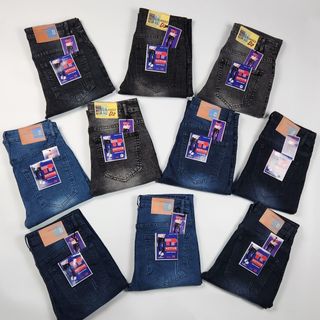 Quần Jean Nam Dài Ống suông 03 màu cơ bản vải jean cotton mềm mịn form chuẩn đẹp