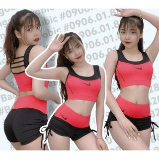 Bộ quần áo tập gym yoga nữ,có mút ngực vải thoáng mát co dãn 4 chiều nâng mông đồ tập gym yoga nữ tôn dáng