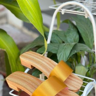 Guốc gỗ guốc mộc phối quai đủ màu