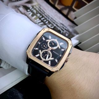 FOSSLII MULTIFUNCTIONN BLACK LEATHER