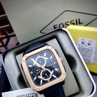 FOSSLII MULTIFUNCTIONN BLACK LEATHER
