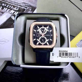 FOSSLII MULTIFUNCTIONN BLACK LEATHER