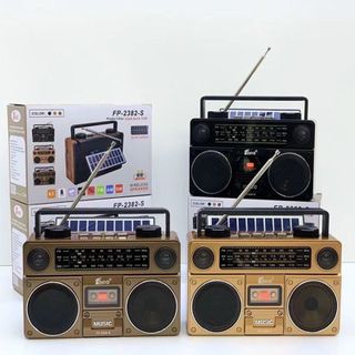 Đài RADIO FB-2832-S dùng năng lượng mặt trời chính hãng FEPE hỗ trợ USB, Bluetooth