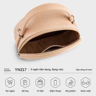 Túi đeo chéo da nữ dáng tròn cá tính Yuumy Seasand YN217