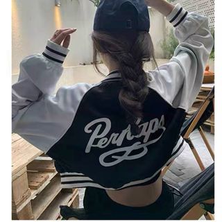 Áo Khoác Bomber Kiểu Croptop, Áo Khoác Lửng Họa Tiết Thêu Phối Màu Cực Phong Cách- Form Dưới 70kg