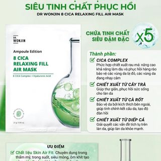Mặt Nạ Wonjin Ampoule Edition 8 CICA Relaxing Fill Air Mask Siêu Tinh Chất Phục Hồi 27g giá sỉ