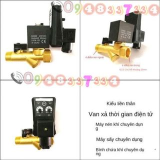 Van Xả Điện Tử 4 Điểm, Máy Nén Khí, Bộ Lọc Xả Nước Tự Động Định Thời Gian DN15, Van Điện Từ 1 Inch, 220V 24V - .