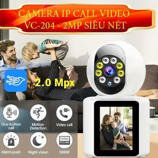 CAMERA IP WIFI CALL VIDEO TRỰC TIẾP VC-204 , CÓ LED , ĐÀM THOẠI RÕ TIẾNG , LCD 2INCH giá sỉ