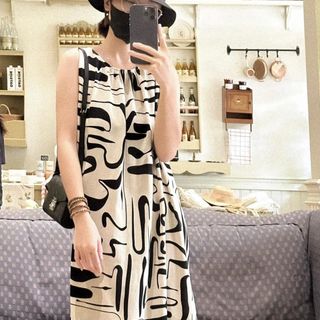 ĐẦM SUÔNG HỌA TIẾT CỔ TRÒN  -HUYỀN XMĐT