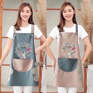 Tạp Dề Nấu Ăn, Làm Bếp Có Khăn Lau Tay Kèm Túi Đựng Đồ - Chống Thấm Nước, Chống Dầu Mỡ